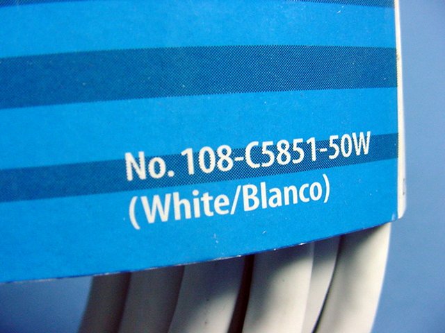 Leviton White 50' Coaxial Video Cable RG59 Plugs 75-Ohm F-Type Wire C5851-50W