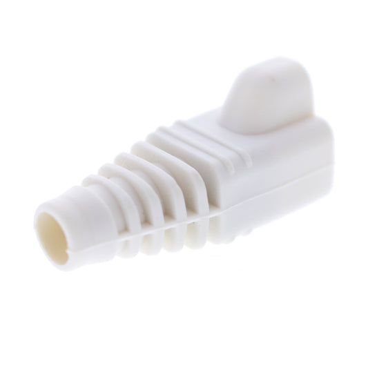 Leviton 59042-W White RJ45 1" PVC Strain Relief Boot for Cat5e Cat6 Cable Jacks