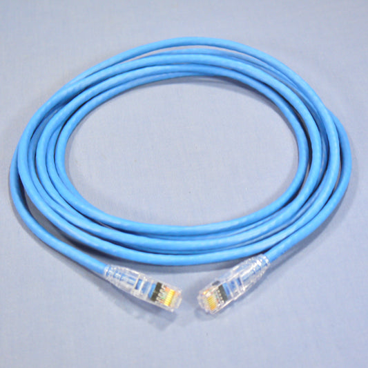 Leviton 5D460-10L Blue Ethernet Cable 10ft Patch Cord Network Gigamax Slimline