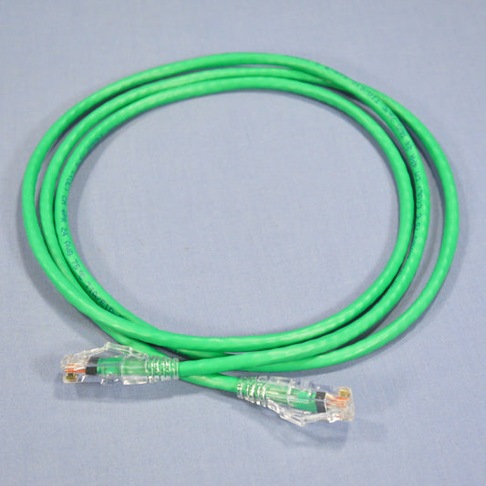 Leviton 5D460-5G Green 5ft Ethernet Cable Patch Cord Network Gigamax Slimline