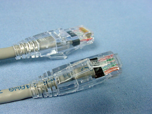 Leviton 5D460-7S Gray Cat5e 7ft Ethernet Cable Data Patch Cord Network Booted