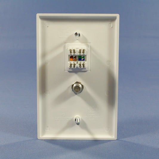 Leviton 5EA10-M2W White 1-Gang Thermoplastic Unbreakable Midway Wallplate Cover