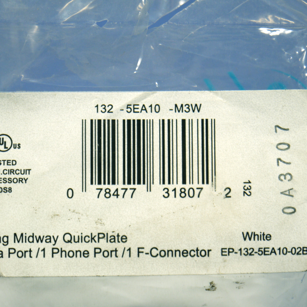 Leviton 5EA10-M3W White 1-Gang Thermoplastic Unbreakable Midway Wallplate Cover