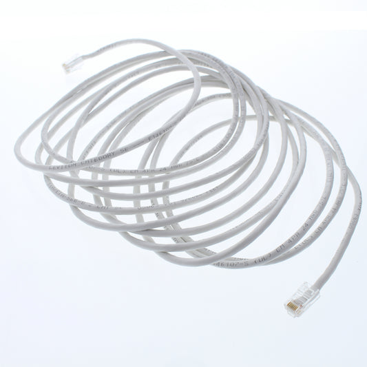 Leviton 5EPC-20W 20' White Gigamax Cat 5E Voice Patch Cable 20 Feet Network Cord