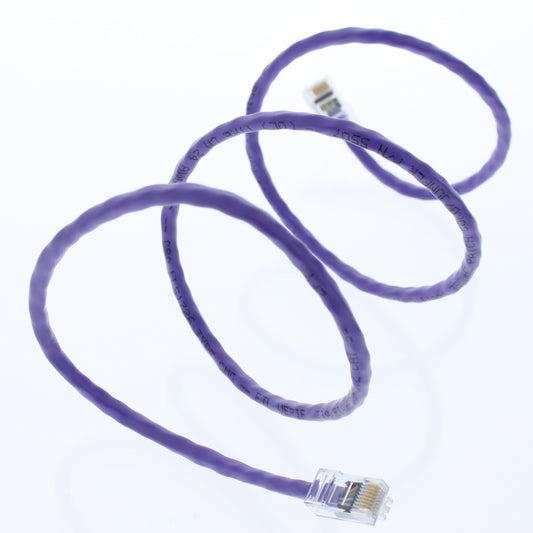 Leviton 05EPC-3V 3' Purple Violet Gigamax Cat 5E Patch Cable 3 Feet Network Cord