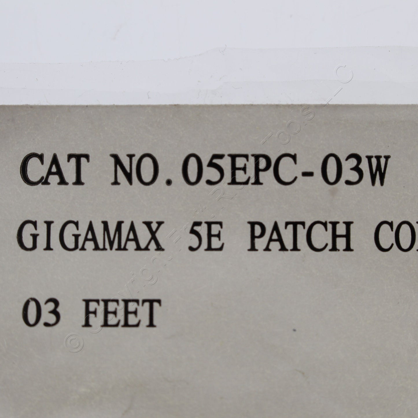 Leviton 05EPC-3W 3' White Gigamax Cat 5E Patch Cable 3 Feet Network Cord