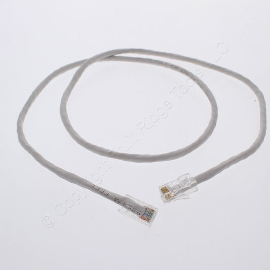 Leviton 05EPC-3W 3' White Gigamax Cat 5E Patch Cable 3 Feet Network Cord