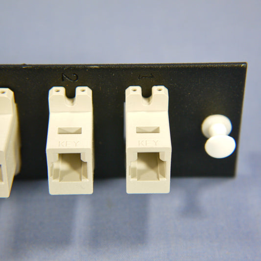 Leviton 6-Pack MT-RJ Coupling Fiber Optic Patch Panel Plate 12-Fiber 5F100-6MC