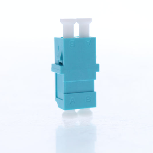 Leviton 5F100-DLA Aqua Duplex LC Fiber Optic Connector Adapter Coupler