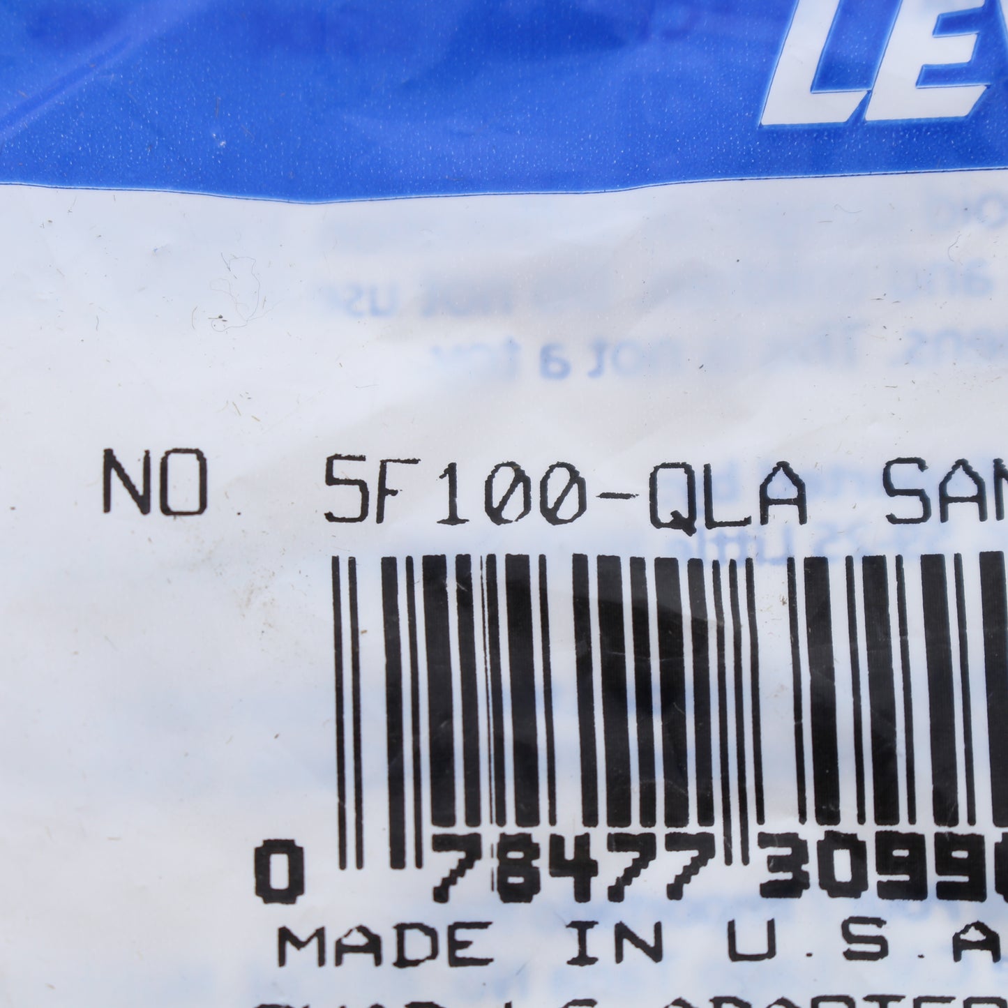 Leviton 5F100-QLZ Aqua Quad SM LC Port Fiber Optic Connector Adapter Coupler
