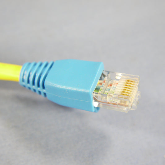 Leviton 5G454-5L Yellow Cat5 5ft Ethernet Cable Patch Cord LAN Network Blue Boot