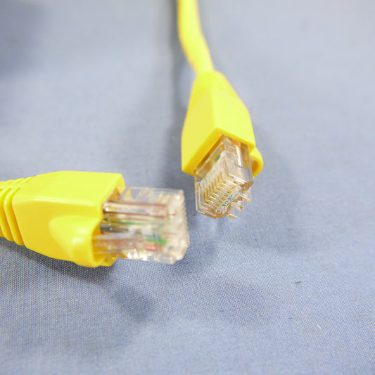 Leviton 5G454-5Y Yellow Cat5 5ft Ethernet Cable Data Patch Cord Network Yellow