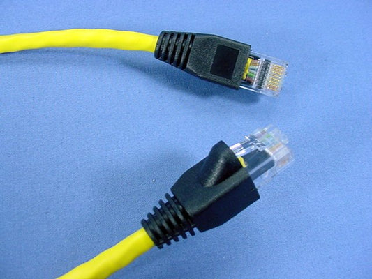 Leviton 5G455-10Y Yellow Cat5e 10ft Ethernet Cable Data Patch Cord Network Boot