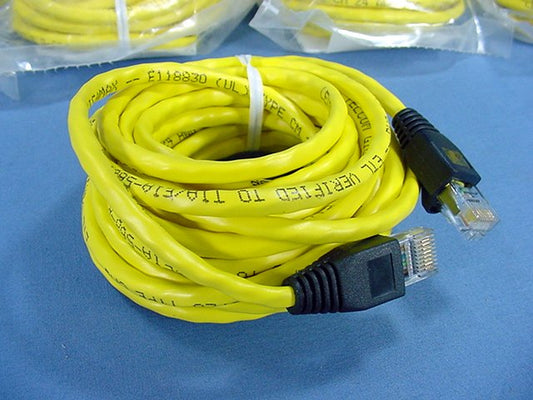 Leviton 5G455-15Y Yellow Cat 5e 15' Ethernet LAN Patch Cords Network Cable 10pcs