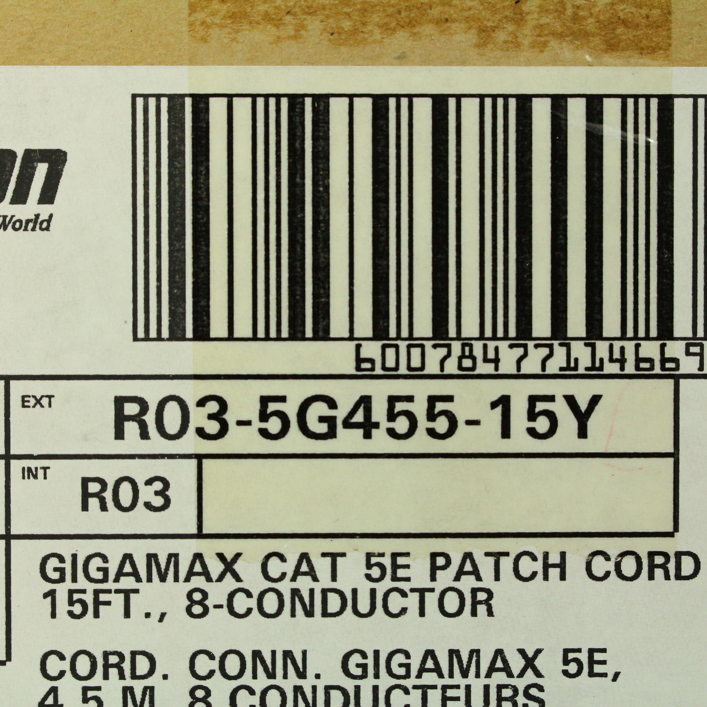 Leviton 5G455-15Y Yellow Cat5e 15ft Ethernet Cable Data Patch Cords Network 5pcs