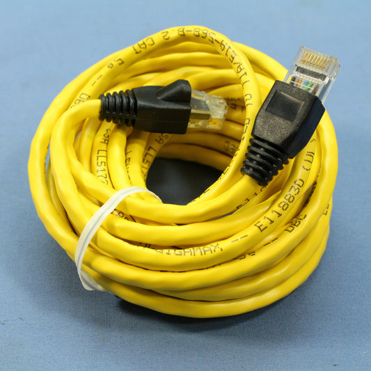 Leviton 5G455-15Y Yellow Cat5e 15ft Ethernet Cable Data Patch Cords Network 5pcs