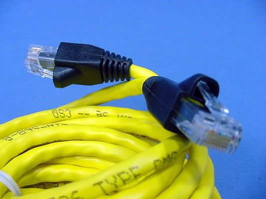 Leviton 5G455-15Y Yellow Cat5e 15ft Ethernet Cable Data Patch Cord Network Boot