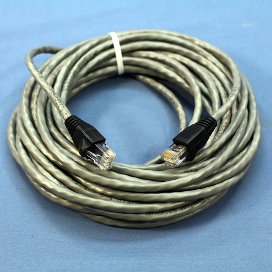 Leviton 5G455-25G Gray Cat 5e 25' Ethernet Patch Cord Network Cables Booted 4pcs