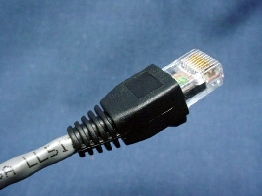 Leviton 5G455-25G Gray Cat5e 25ft Ethernet Cable Data Patch Cord Network Booted