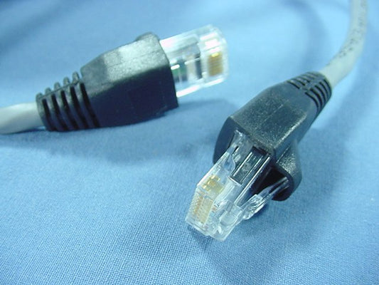 Leviton 5G455-50G Gray Cat 5e 50' Ethernet Patch Cord Network Cables Booted 4pcs