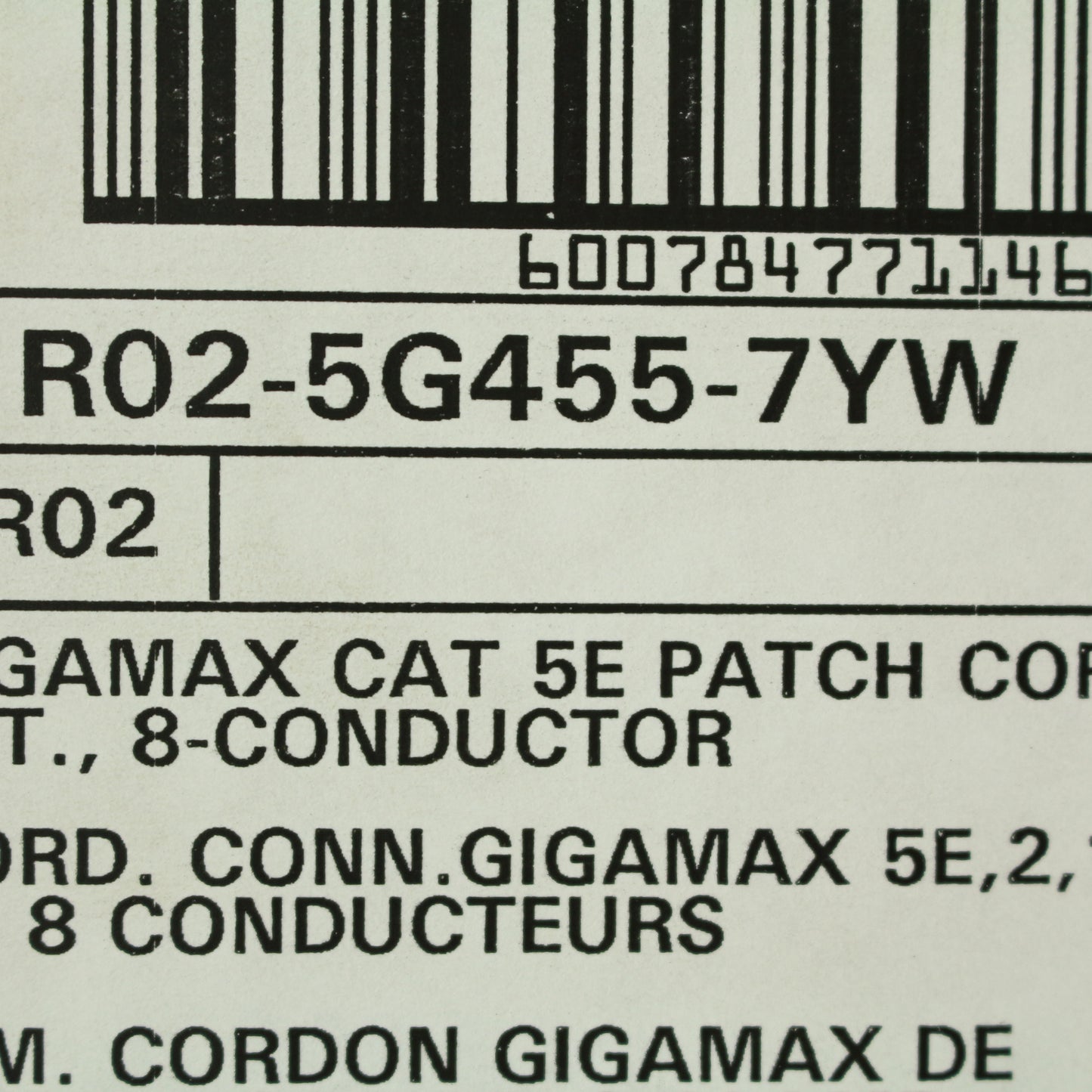 Leviton 5G455-7YW Yellow Cat5e 7ft Ethernet Cable Data Patch Cords Network 5pcs