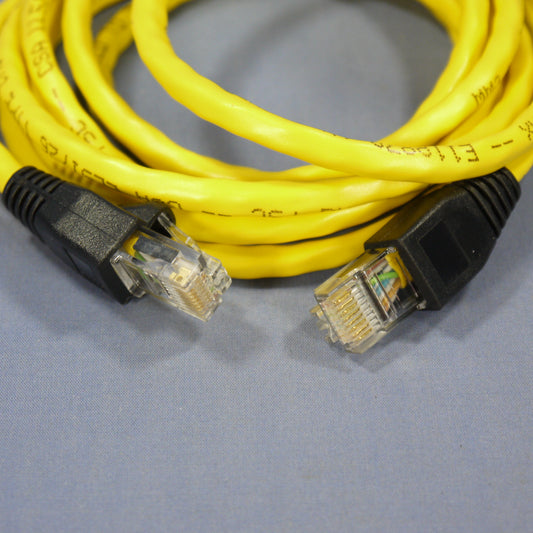 Leviton 5G455-7YW Yellow Cat5e 7ft Ethernet Cable Data Patch Cord Network Booted