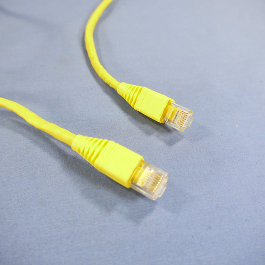 Leviton 5G460-3Y Yellow Cat5e 3ft Ethernet Cable Data Patch Cord Network Booted