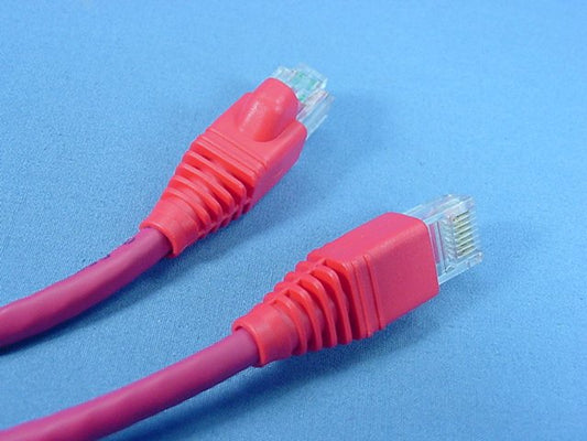 Leviton 5G460-5R Red Cat5e 5ft Ethernet Cable LAN Data Patch Cord Network Booted