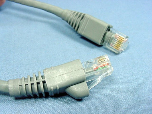 Leviton 5G460-5S Silver Cat5e 5ft Ethernet Cable Data Patch Cord Network Booted