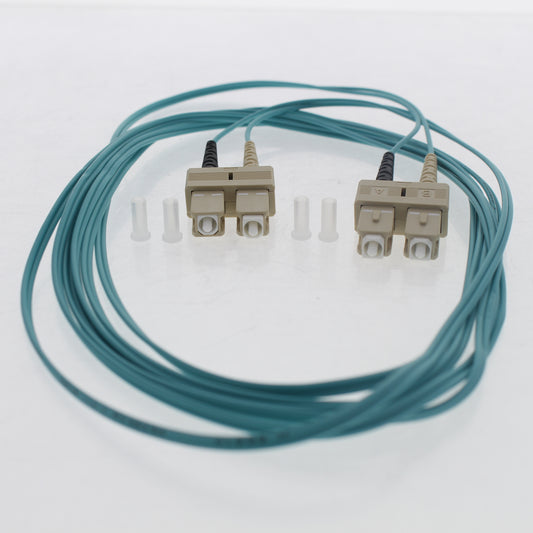 Leviton 5LDSC-M03 Green 3-Meter Fiber Optic Cable 50/125 10G SC-SC Duplex Jumper