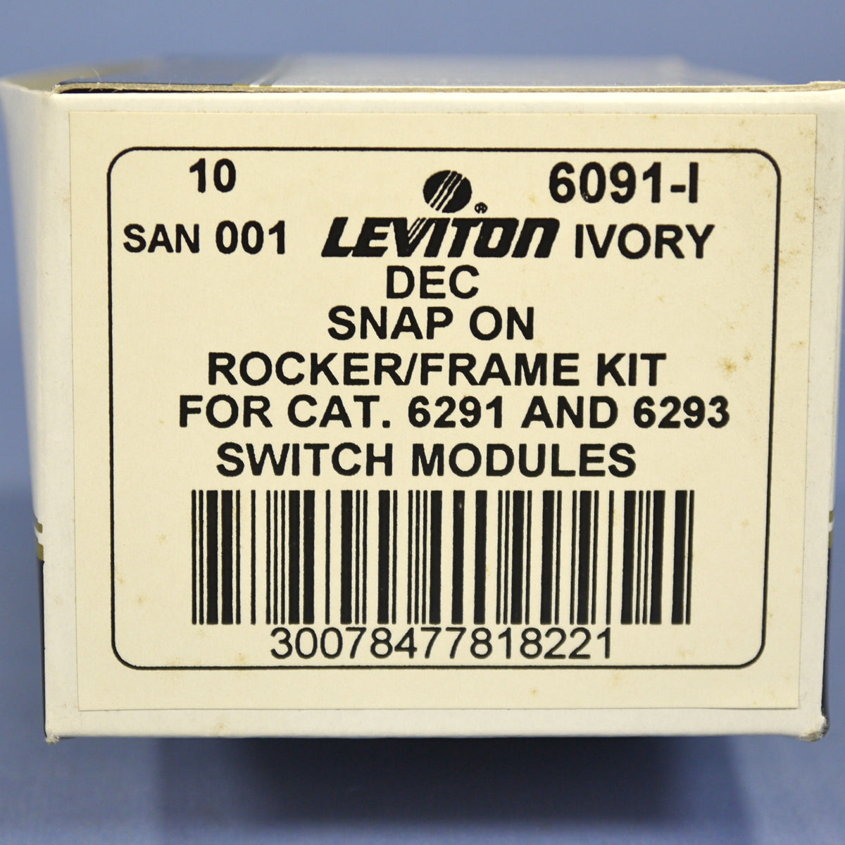 10 Leviton DHC Ivory Color Change Conversion Kit for DHC Rocker Module 6091-I