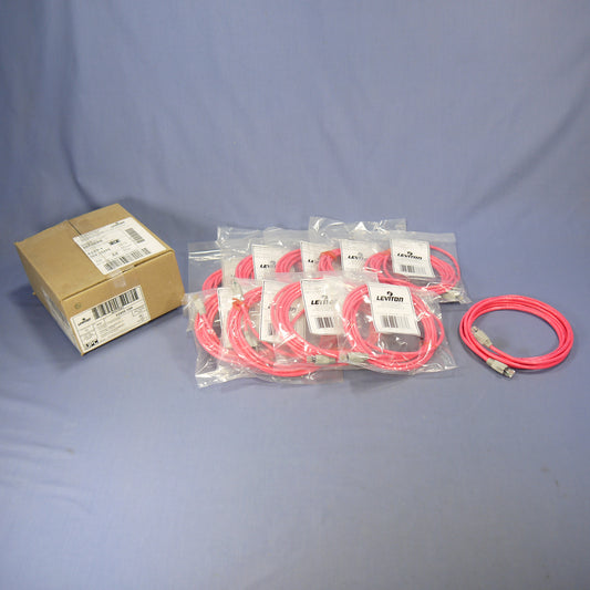 Leviton 62455-10R Red Cat6 10ft Ethernet Cable Data Patch Cords Network 10-Pack