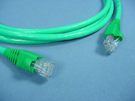 Leviton 62460-7G Cat6+ Green 7' Extreme Ethernet Cable Data Center Patch Cord