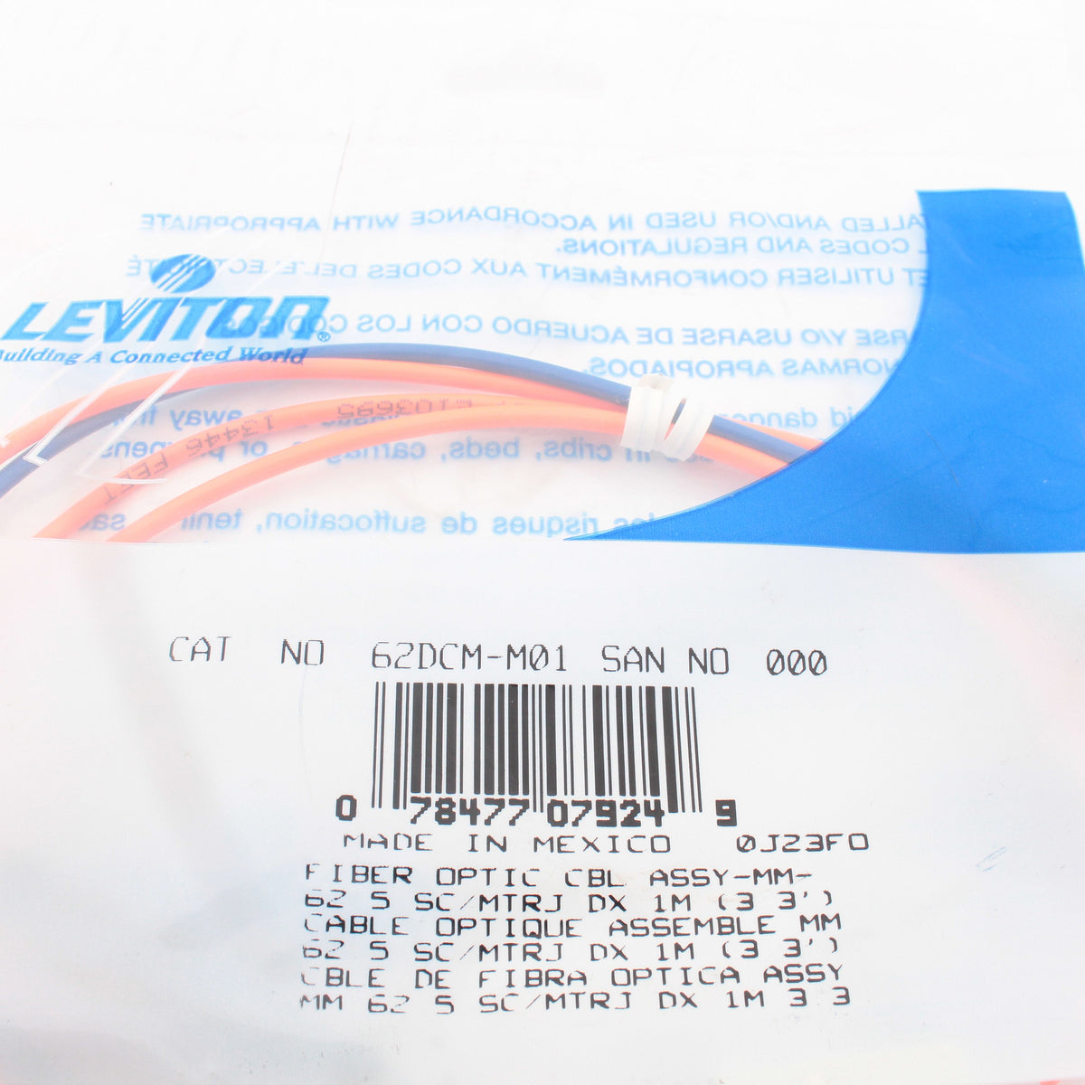 1M Fiber Optic Uplink Multi-Mode Duplex Patch Cable Cord DPLX MT-RJ SC 62.5m