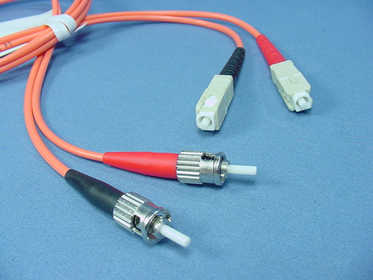 1M Fiber Optic Uplink Multi-Mode Duplex Patch Cable Cord ST SC 62mic 62DCT-M01