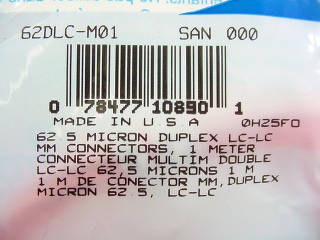 1M Fiber Optic Uplink Multi-Mode Duplex Patch Cable Cord LC LC 62.5m 62DLC-M01