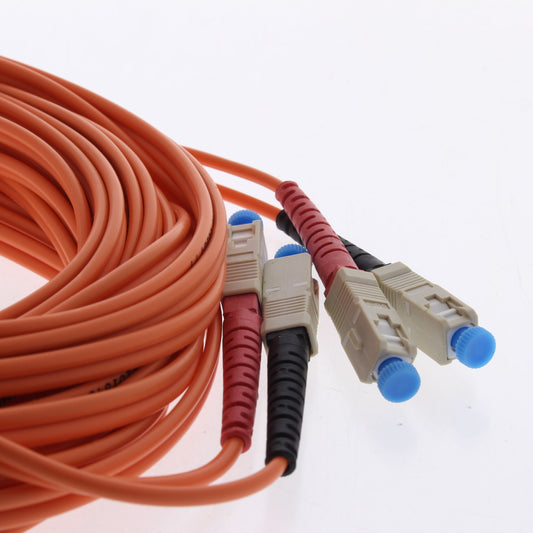 10M Fiber Optic Uplink Multi-Mode Duplex Patch Cable Cord SC 62.5/125 62DSC-M10