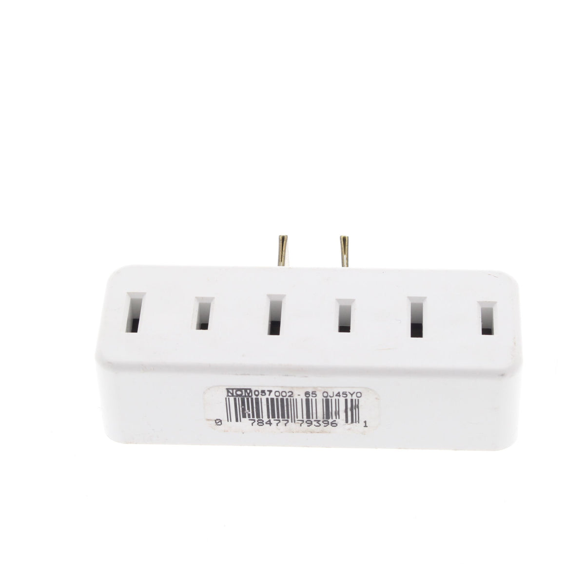 Leviton 65-W White 15A Adapter Plug-In Triple Tap Outlet Bulk NEMA 1-15R 125V