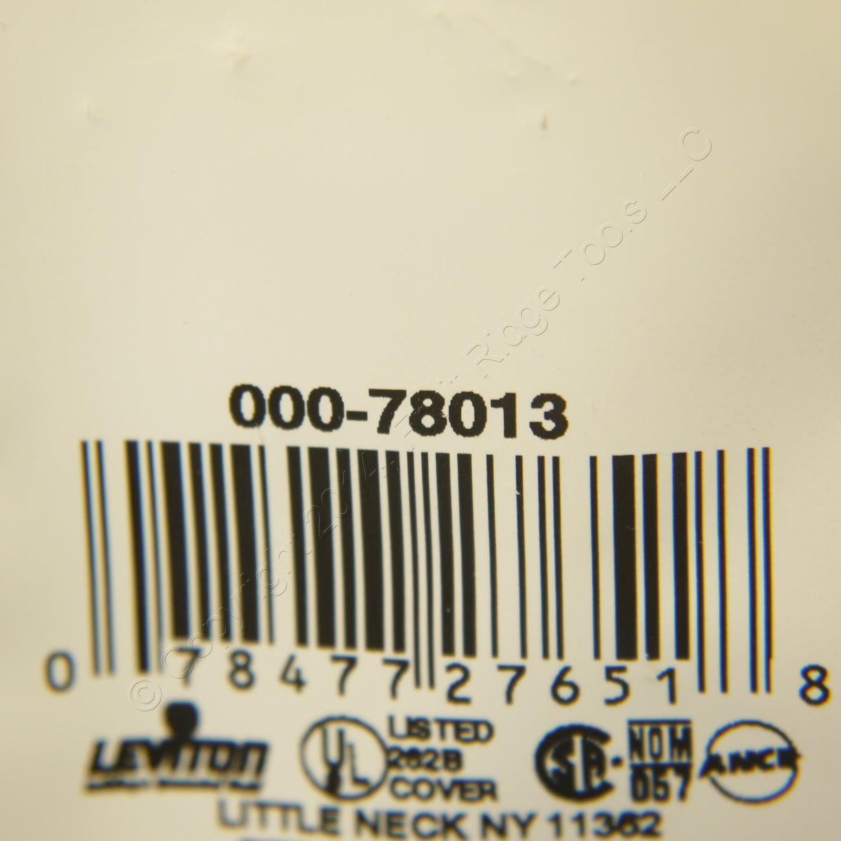 Leviton 78013 Light Almond 1-Gang Phone .406" Hole Plastic Wallplate Box Mount