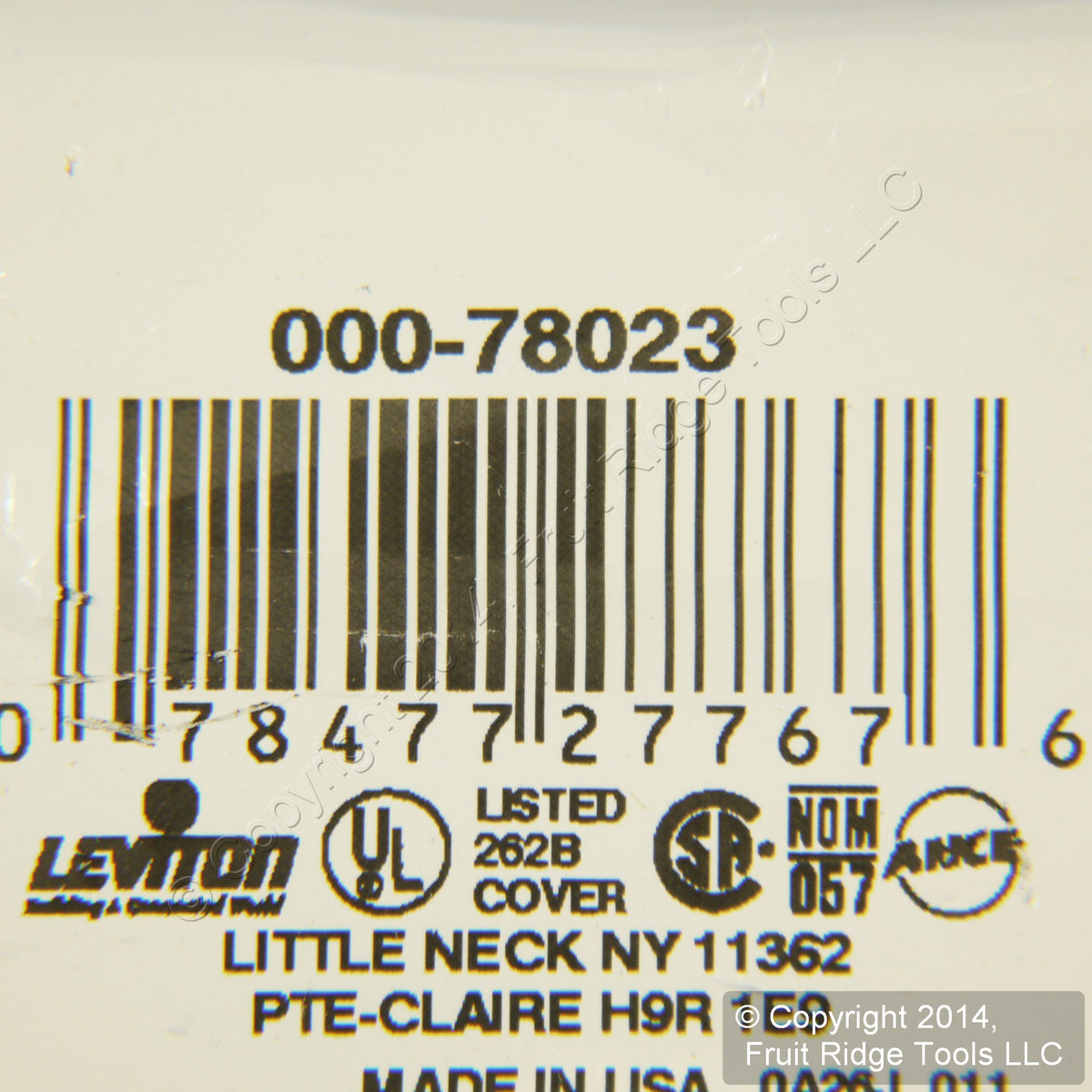 Leviton 78023 Light Almond 5-Gang Toggle Switch Plastic Standard Wallplate Cover