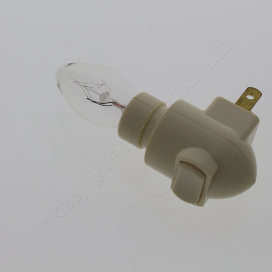 Leviton 801-B Ivory 14W On/Off Nightlight Guide Polarized Non-Grounding