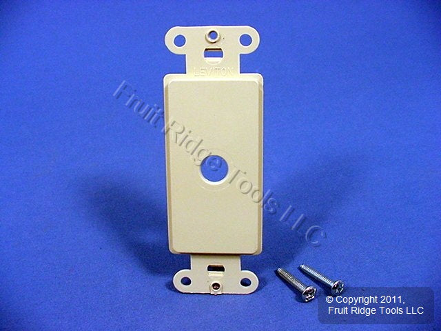 Leviton 80400-I Ivory 1-Gang Decora GFCI GFI Plastic Standard Wallplate Cover