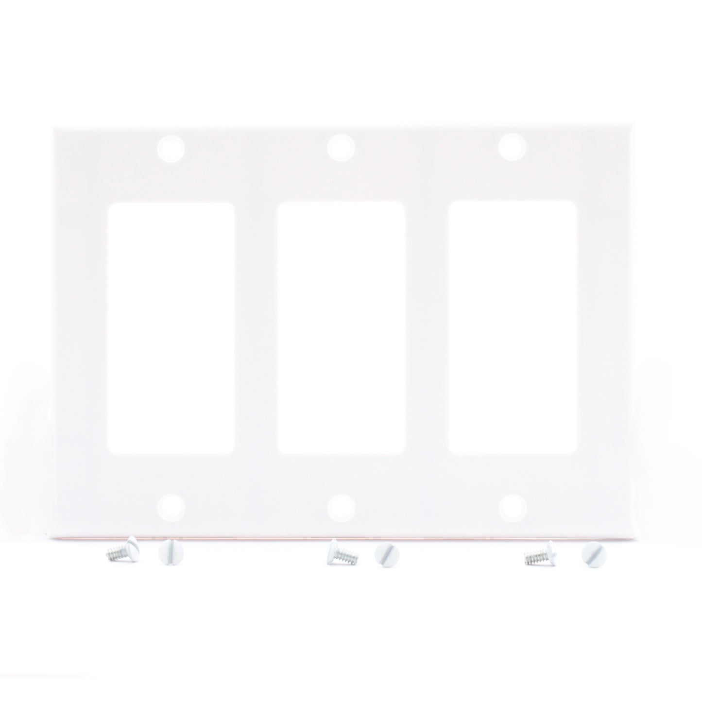 Leviton 80411-W White 3-Gang Decora GFCI GFI Plastic Standard Wallplate Cover