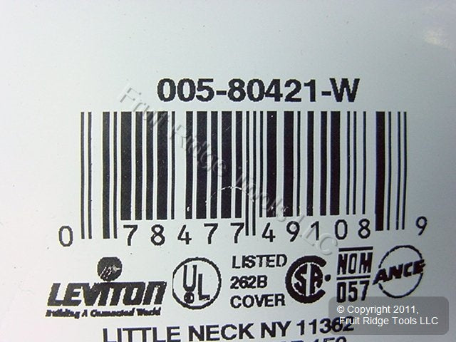Leviton White 3-Gang Switch Cover Decora Gfci Gfi Plastic Wallplate 80421-W
