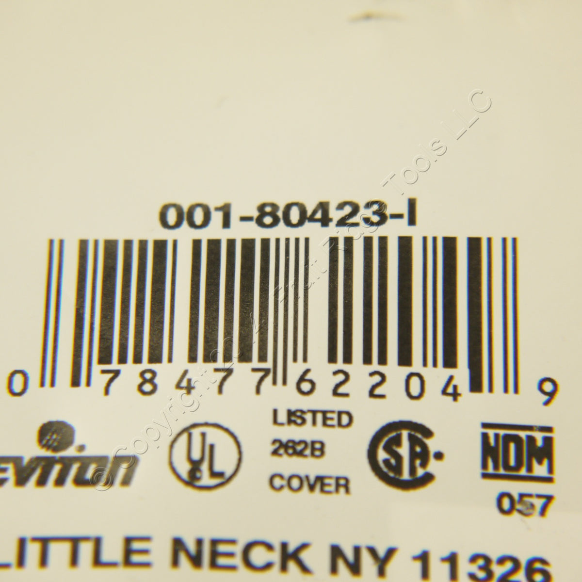 Leviton 80423-I Ivory 5-Gang Decora GFCI GFI Plastic Standard Wallplate Cover