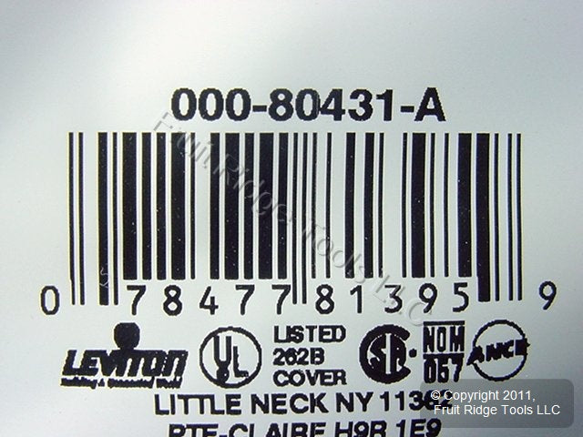 Leviton 80431-A Almond 3-Gang Toggle Decora GFI Plastic Standard Wallplate Cover