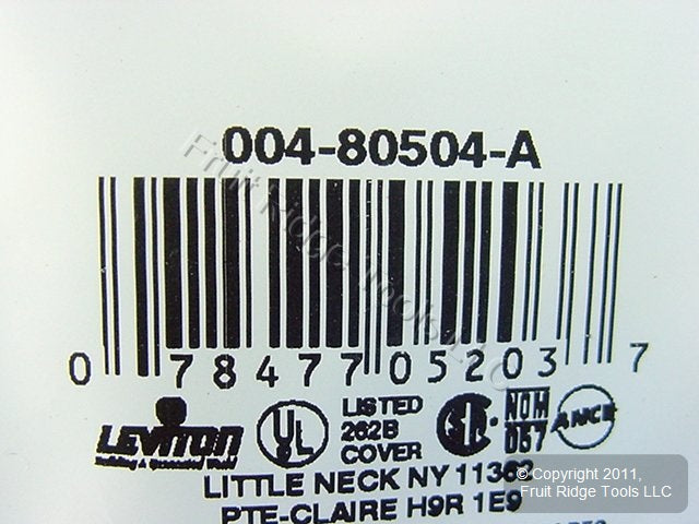 Leviton 80504-A Almond 1-Gang 1.406" Receptacle Midway Thermoset Wallplate 3pcs
