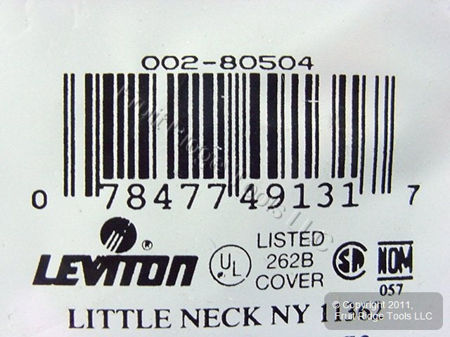 Leviton 80504 Brown 1-Gang Plastic Midway Single 1.406" Outlet Wallplate Cover