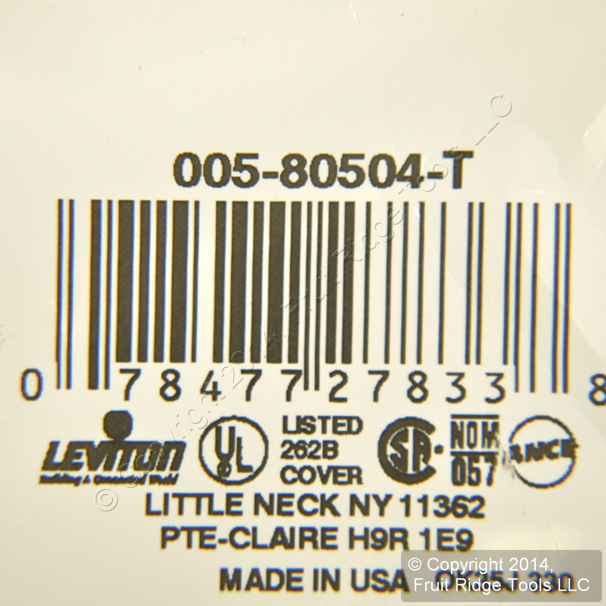 Leviton 80504-T Light Almond 1-Gang Single 1.406" Outlet Thermoset Midway Cover