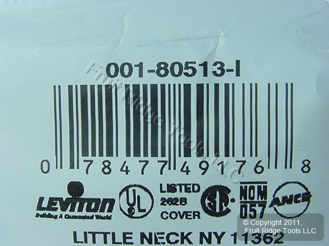 Leviton 80513-I Ivory 1-Gang Phone .312" Hole Plastic Midway Wallplate Box Mount